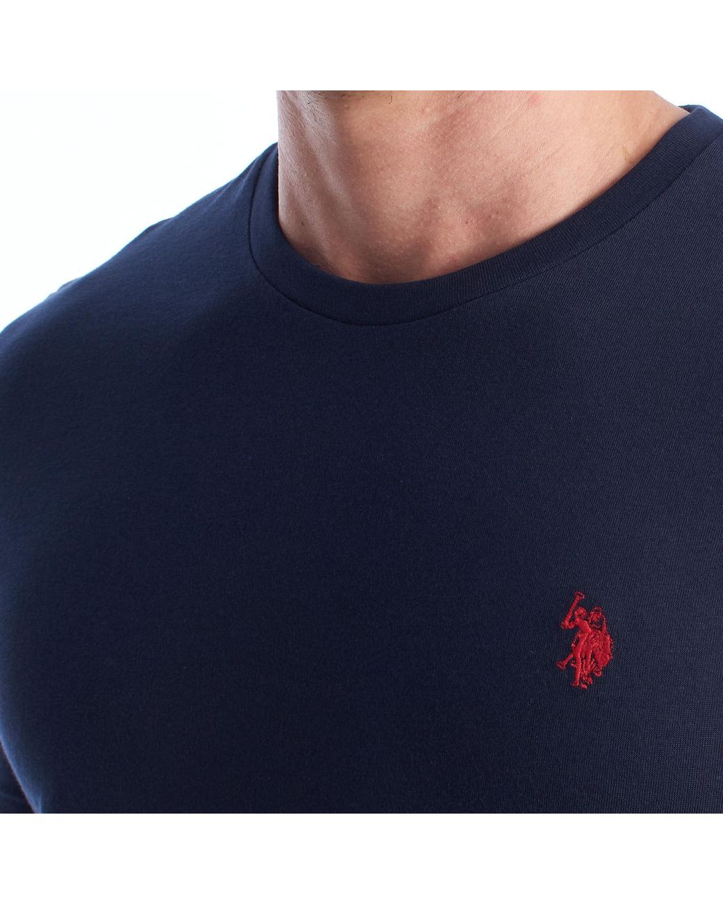 U.S. POLO ASSN. Blue Cotton Short Sleeve T-Shirt Us42154023 for men