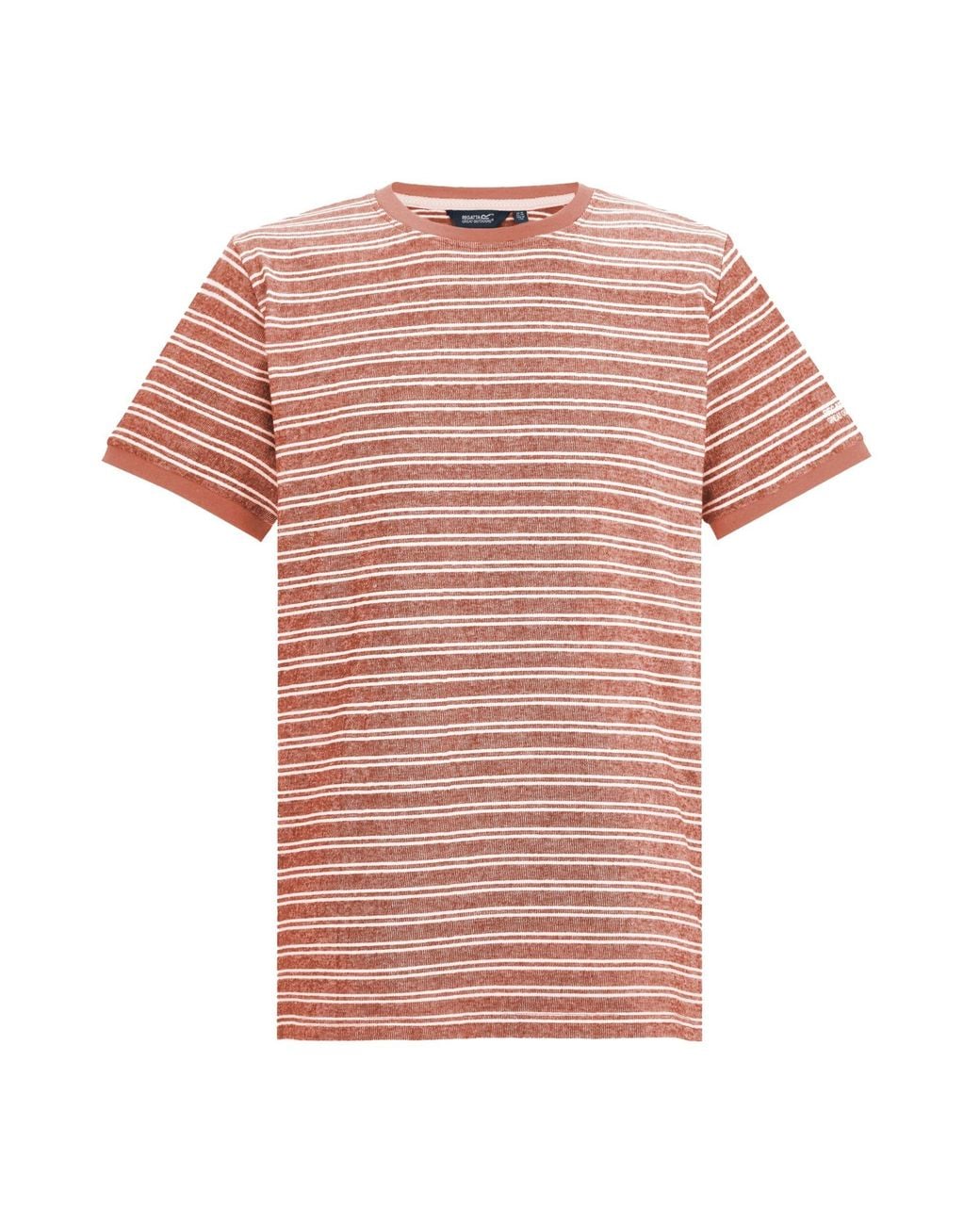 Regatta Pink Benlin Striped T-Shirt (Brick/ Stone) for men