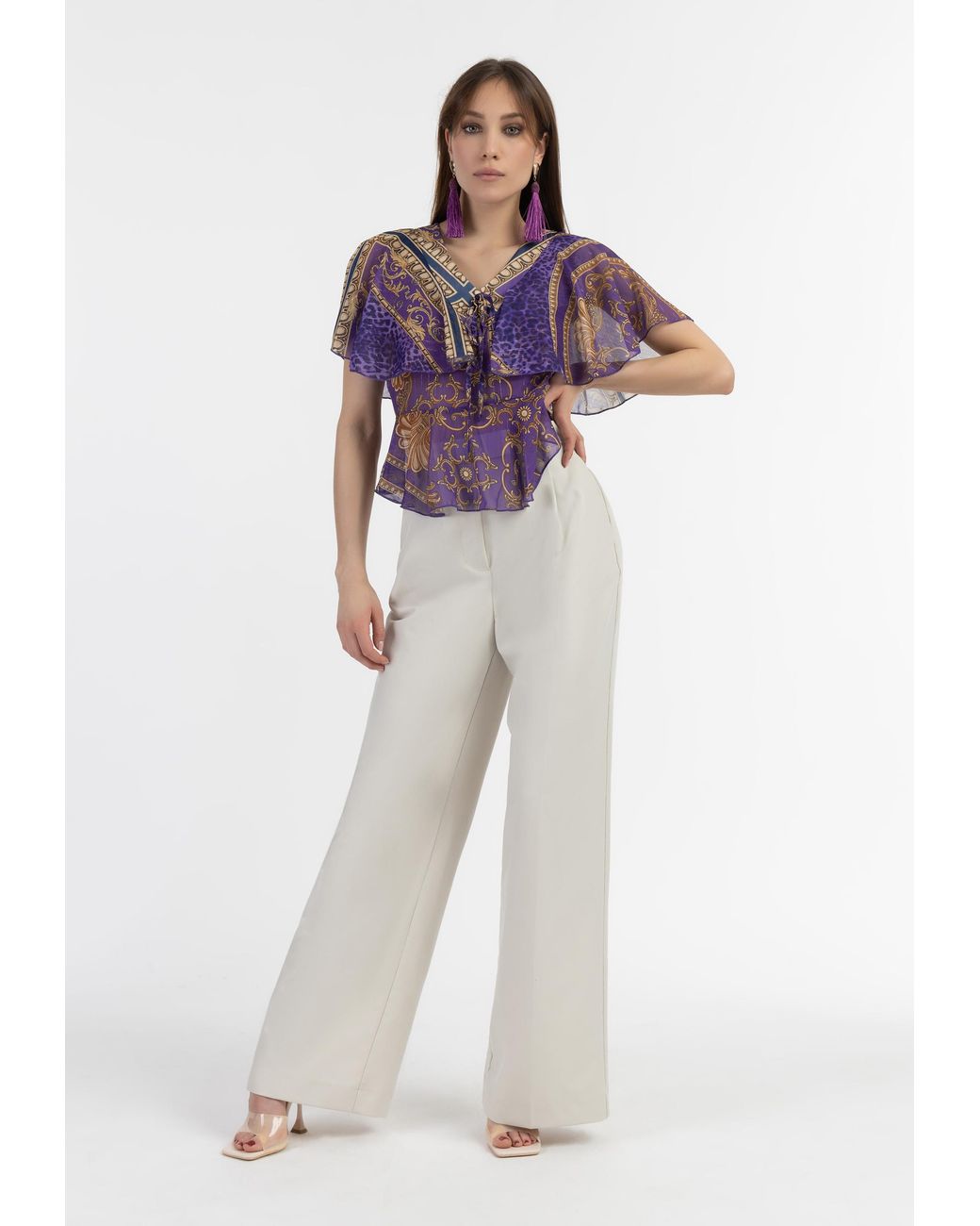 faina Blouse in het Purple