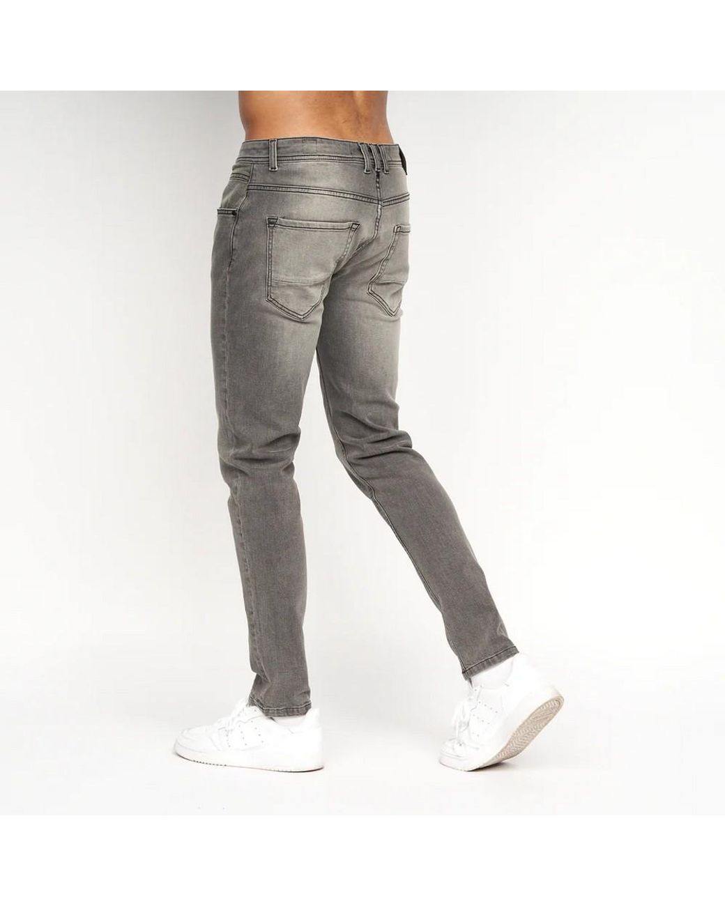 Crosshatch Sheldons Slim Jeans (Lichtgrijs) in het Gray voor heren