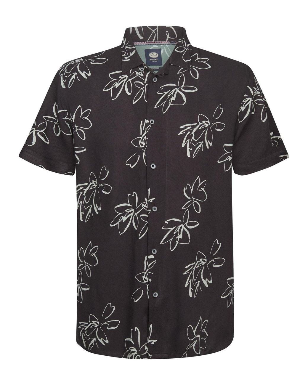 Petrol Industries Overhemd Met All-Over Print Orion in het Black voor heren