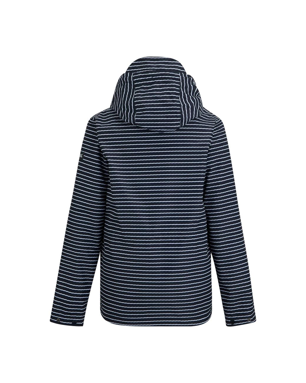 Regatta Bayletta Contrast Gestreepte Waterdichte Jas (Marineblauw/Wit) in het Blue