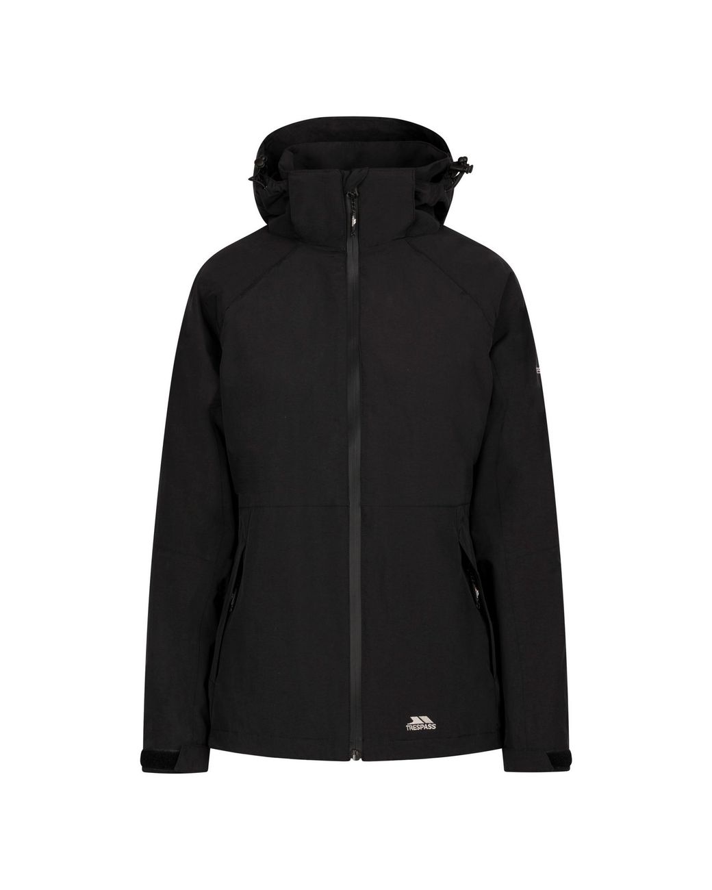 Trespass Black Ladies Tilbury Tp75 Waterproof Jacket
