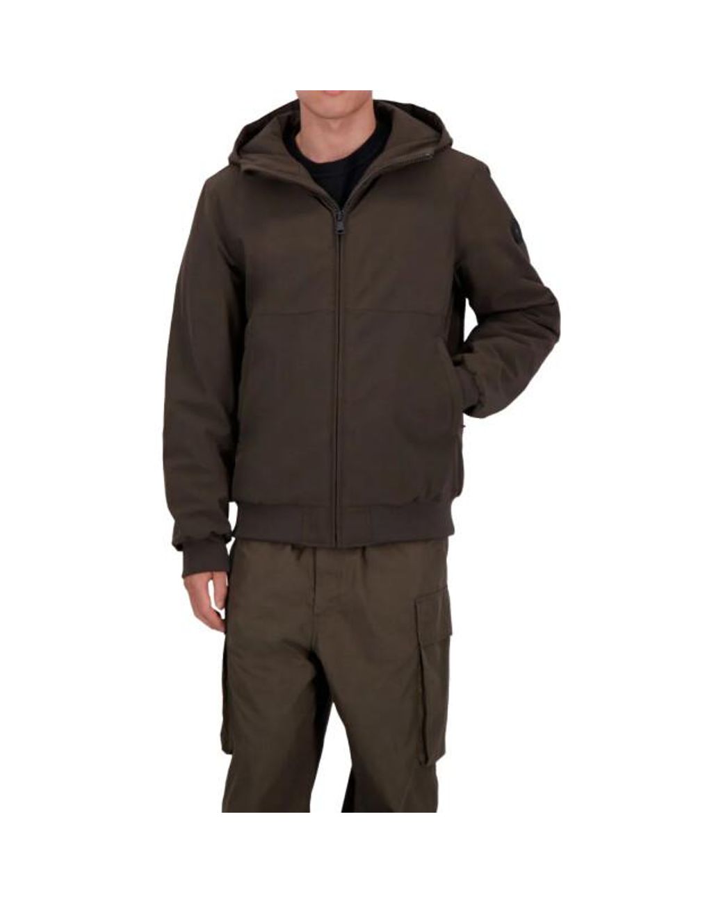Airforce Padded Bomber Dark Coffee in het Black voor heren