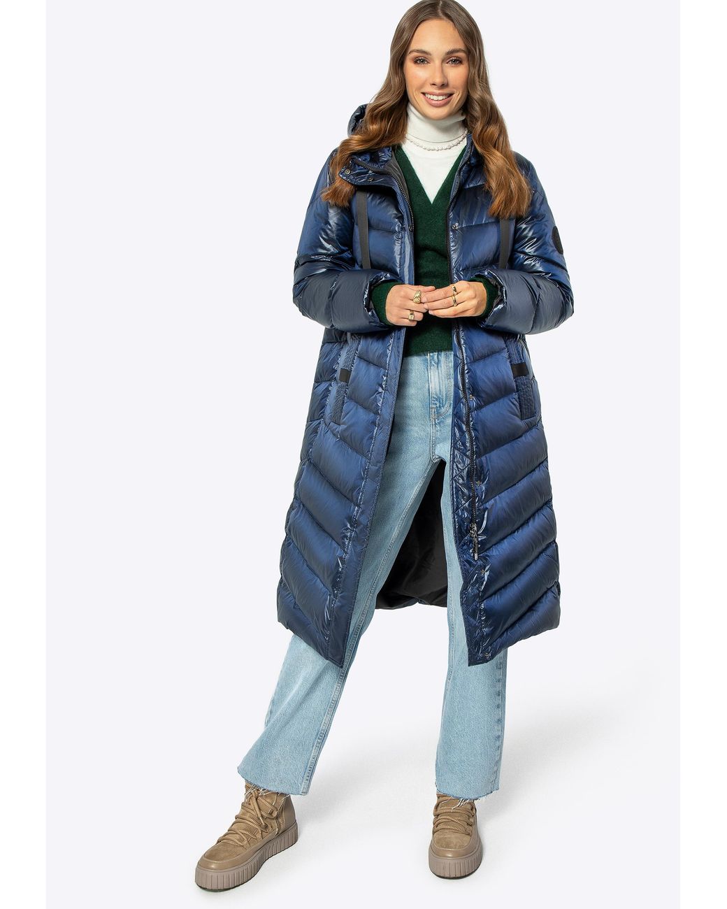 Wittchen Gewatteerde Donsjas Marineblauw Nylon in het Blue