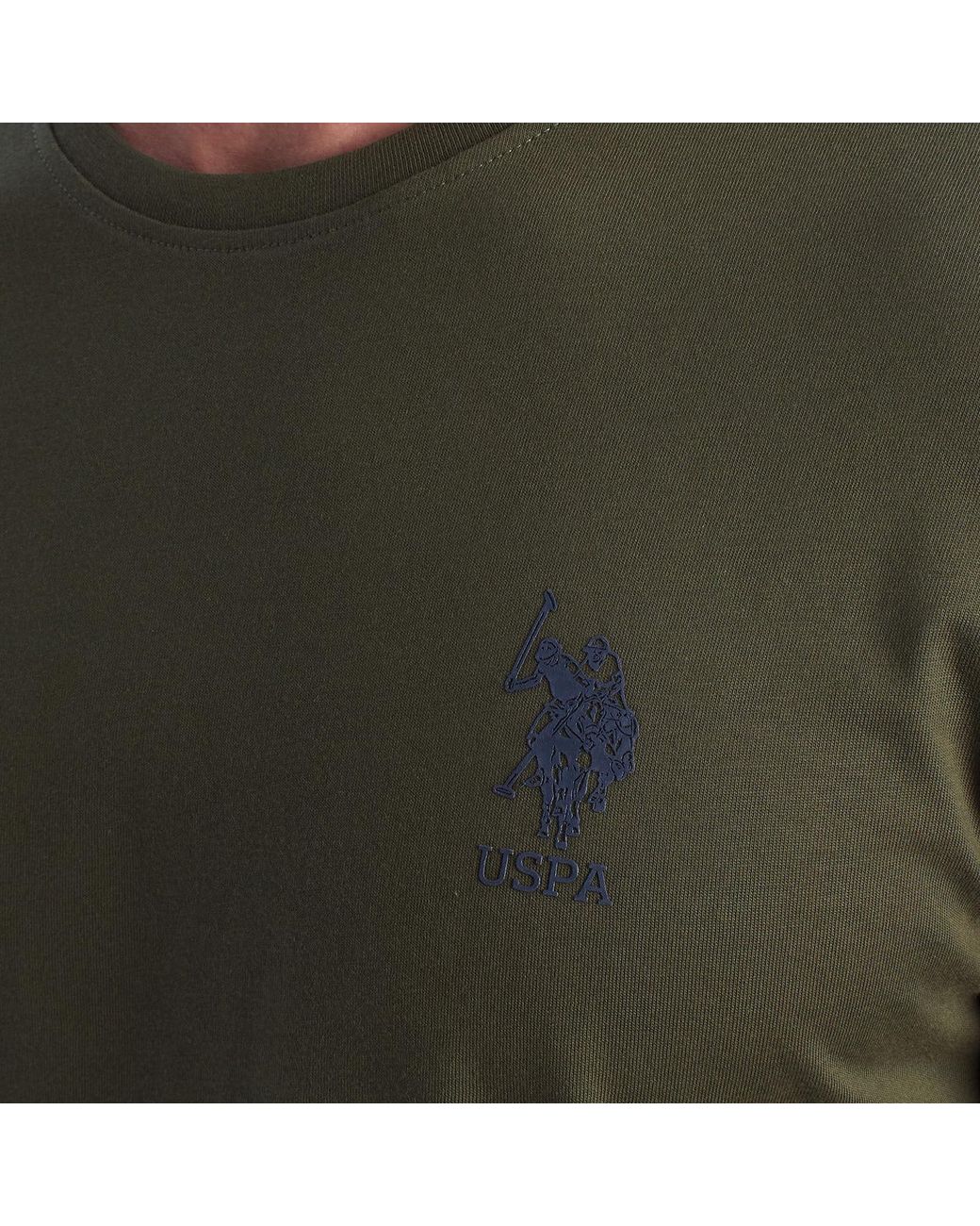 U.S. POLO ASSN. Green Cotton Short Sleeve T-Shirt Us42154027 for men