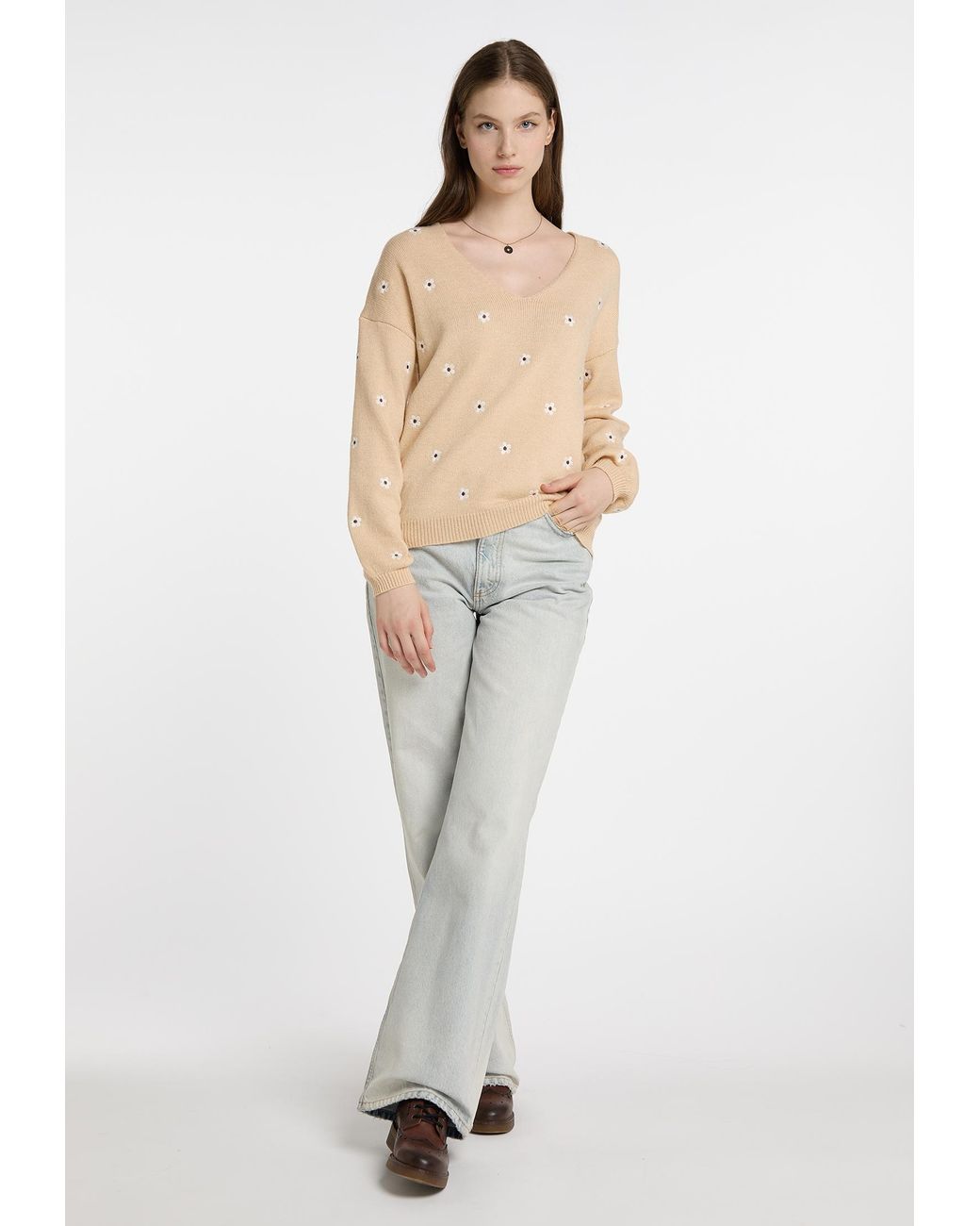 Dreimaster Natural Strickpullover Damen