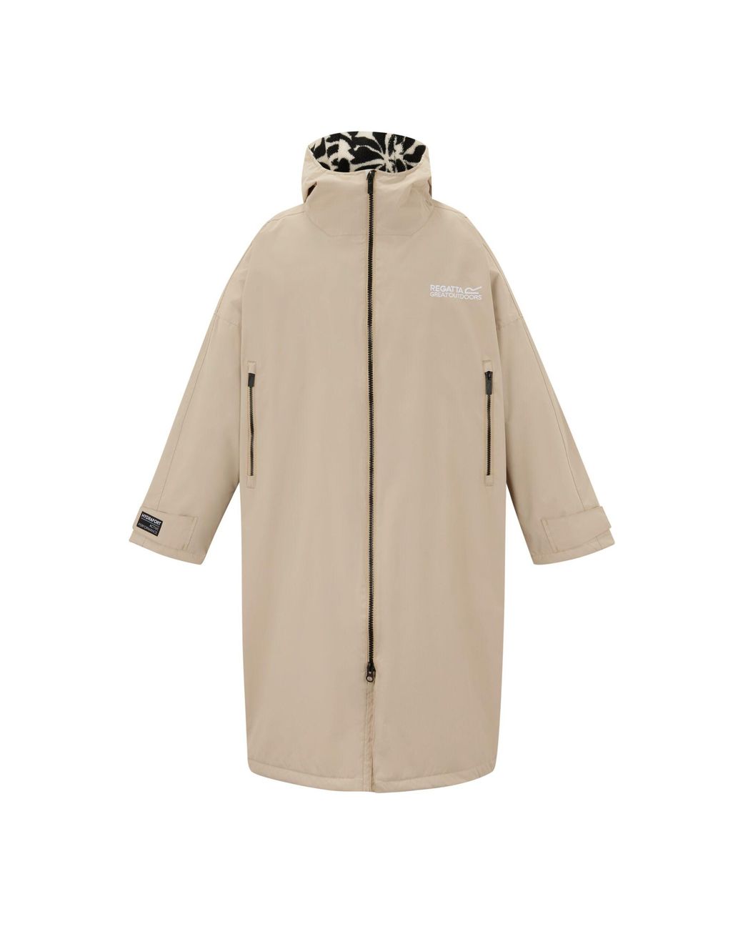 Regatta Natural Adult Abstract Floral Waterproof Changing Robe Pepper)