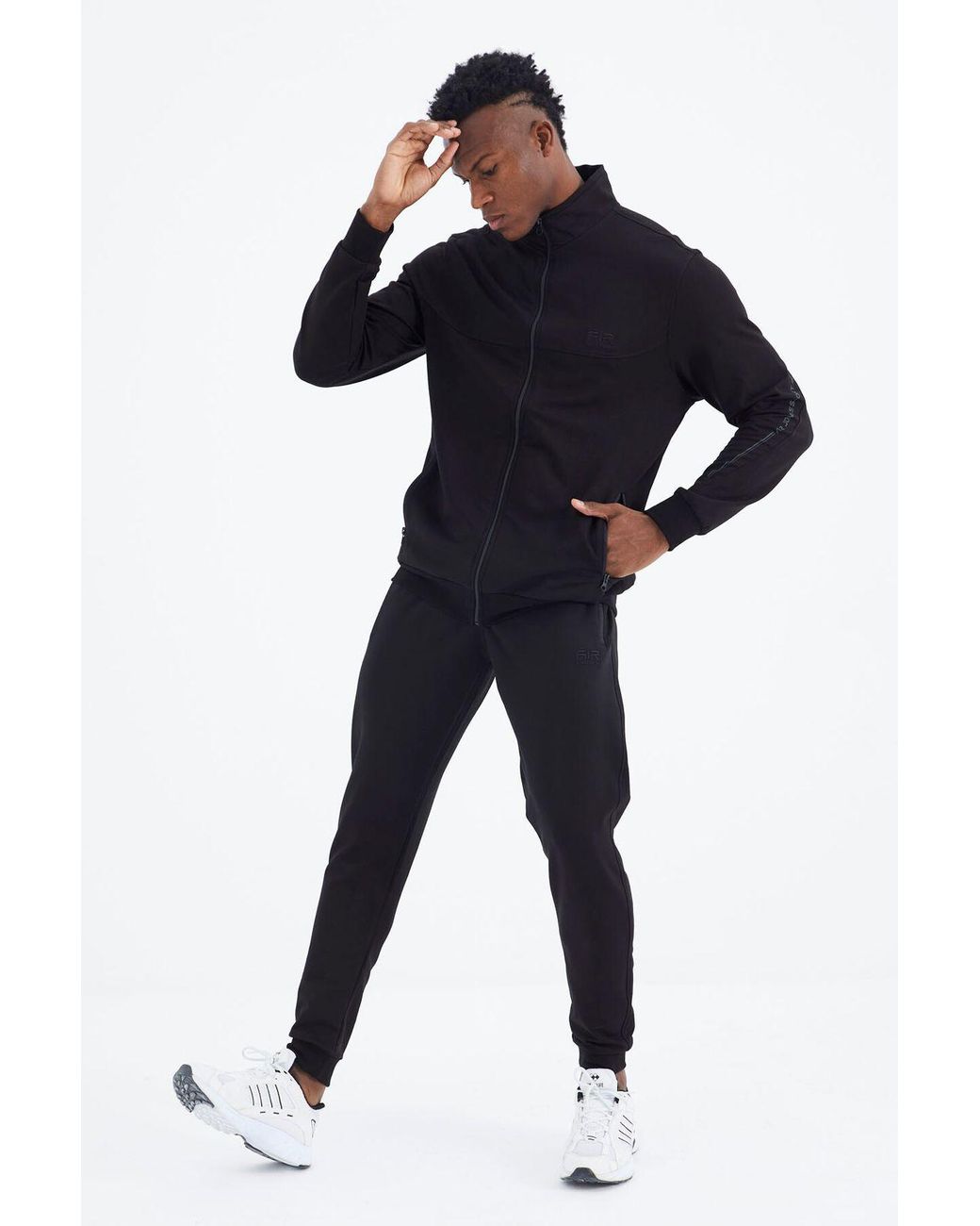 TOMMY LIFE Blue Fleece Sweatshirt And Pants Set for men