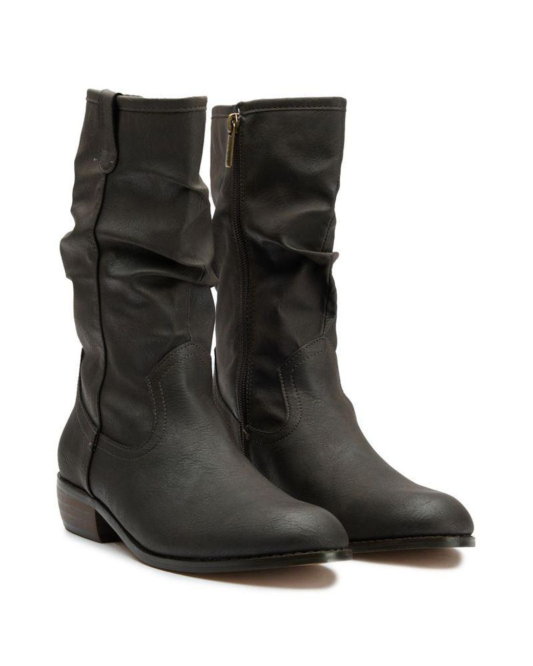 V.Gan Vegan Pruimen Western Laarzen in het Black