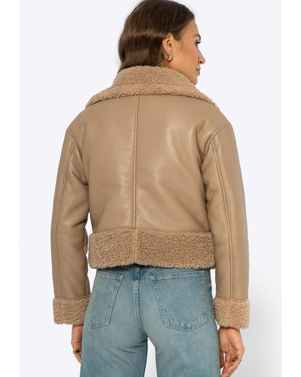 Wittchen Korte Jas Met Bont, Eco-Leer in het Natural