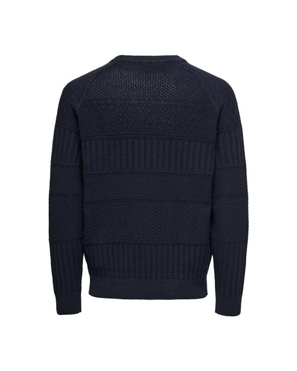 Only & Sons Onsalkan Reg Crew Knit in het Blue voor heren