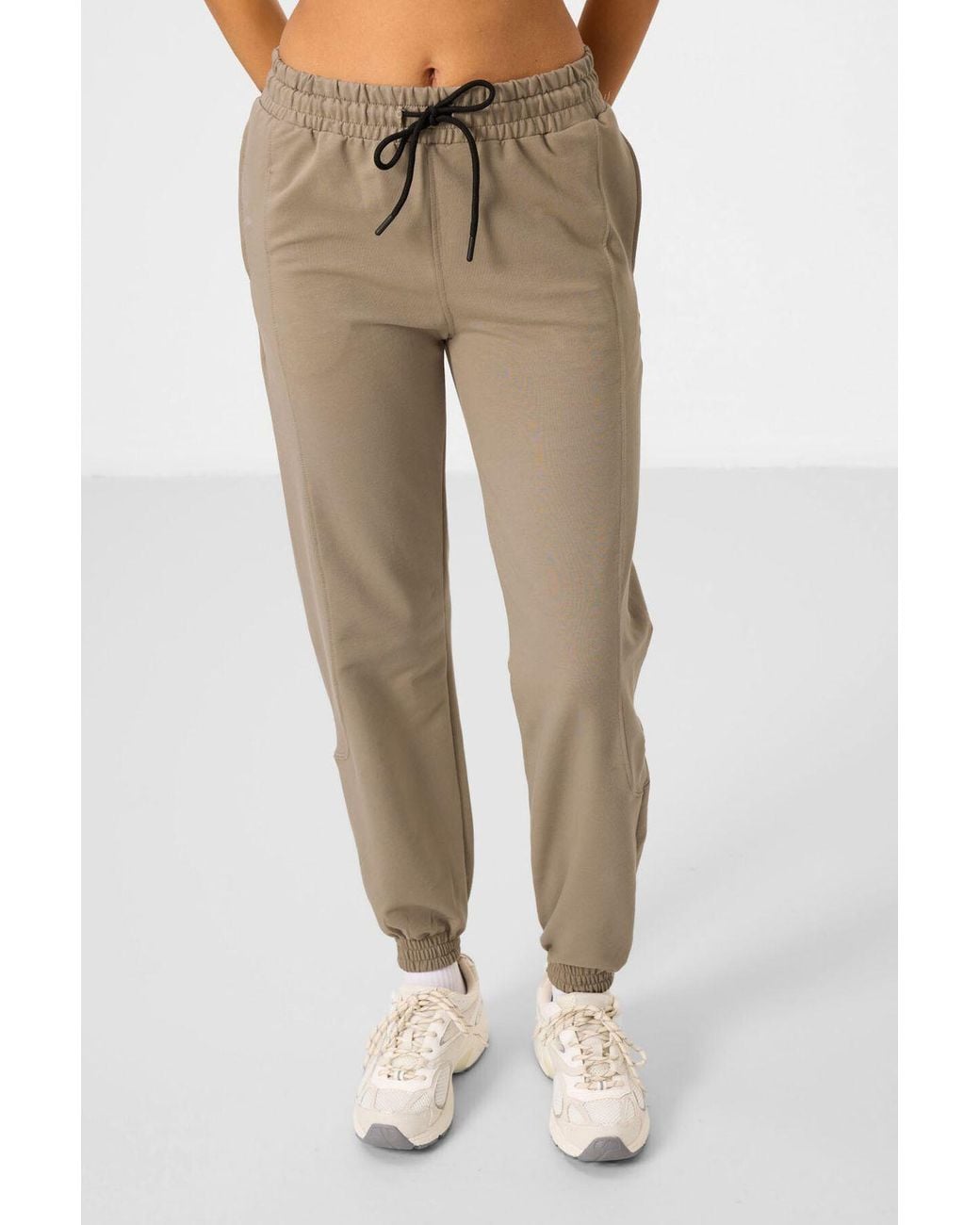 TOMMY LIFE Natural Oversized Fleece Sweatshirt And Pants Set