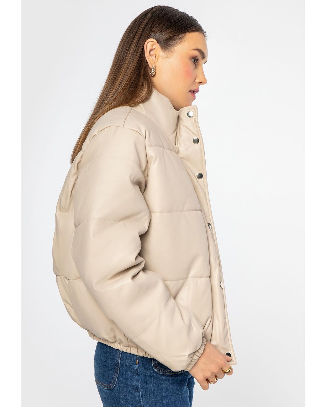 Wittchen Puff Jas Van Eco-Leer, Lichtbeige in het Natural
