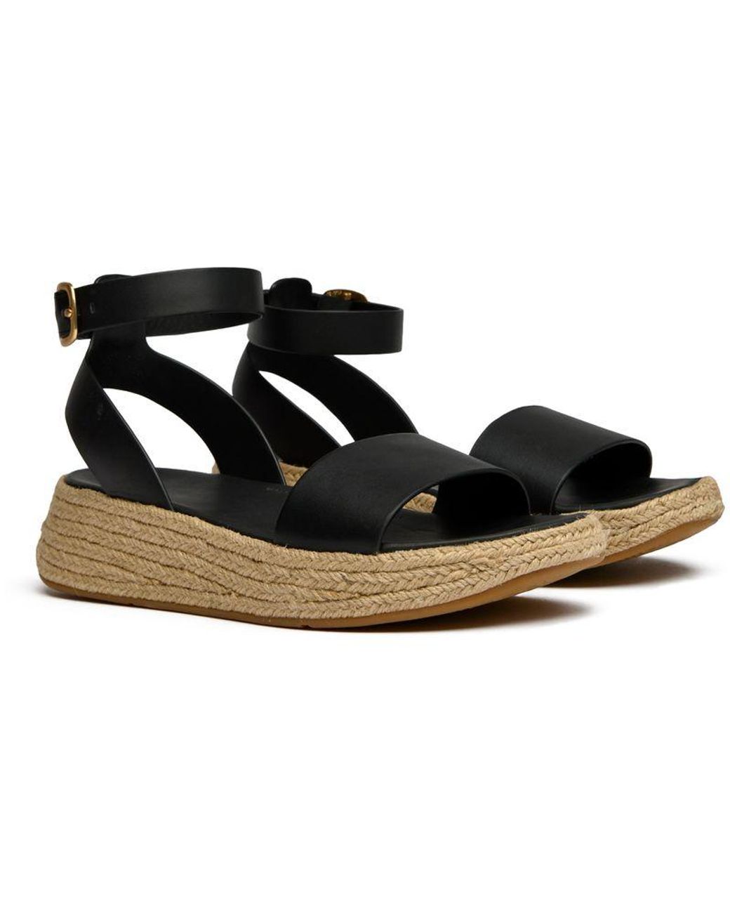 Fitflop Espadrille Flatform Sandalen in het Black