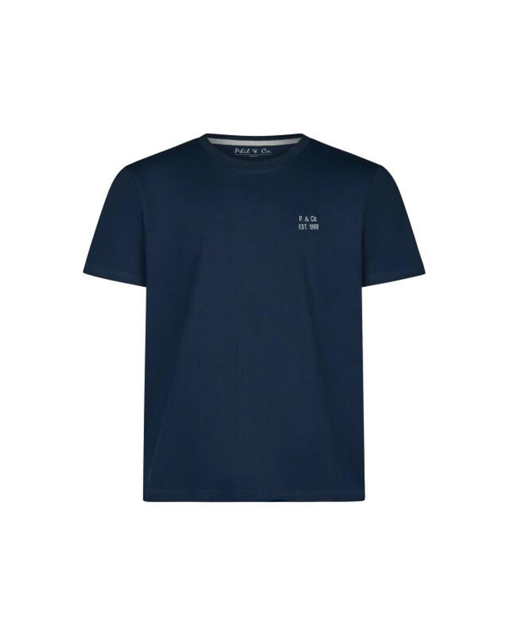 Phil & Co. Berlin Essential Pyjama Set Korte Mouw Donkerblauw/Grijs in het Blue voor heren