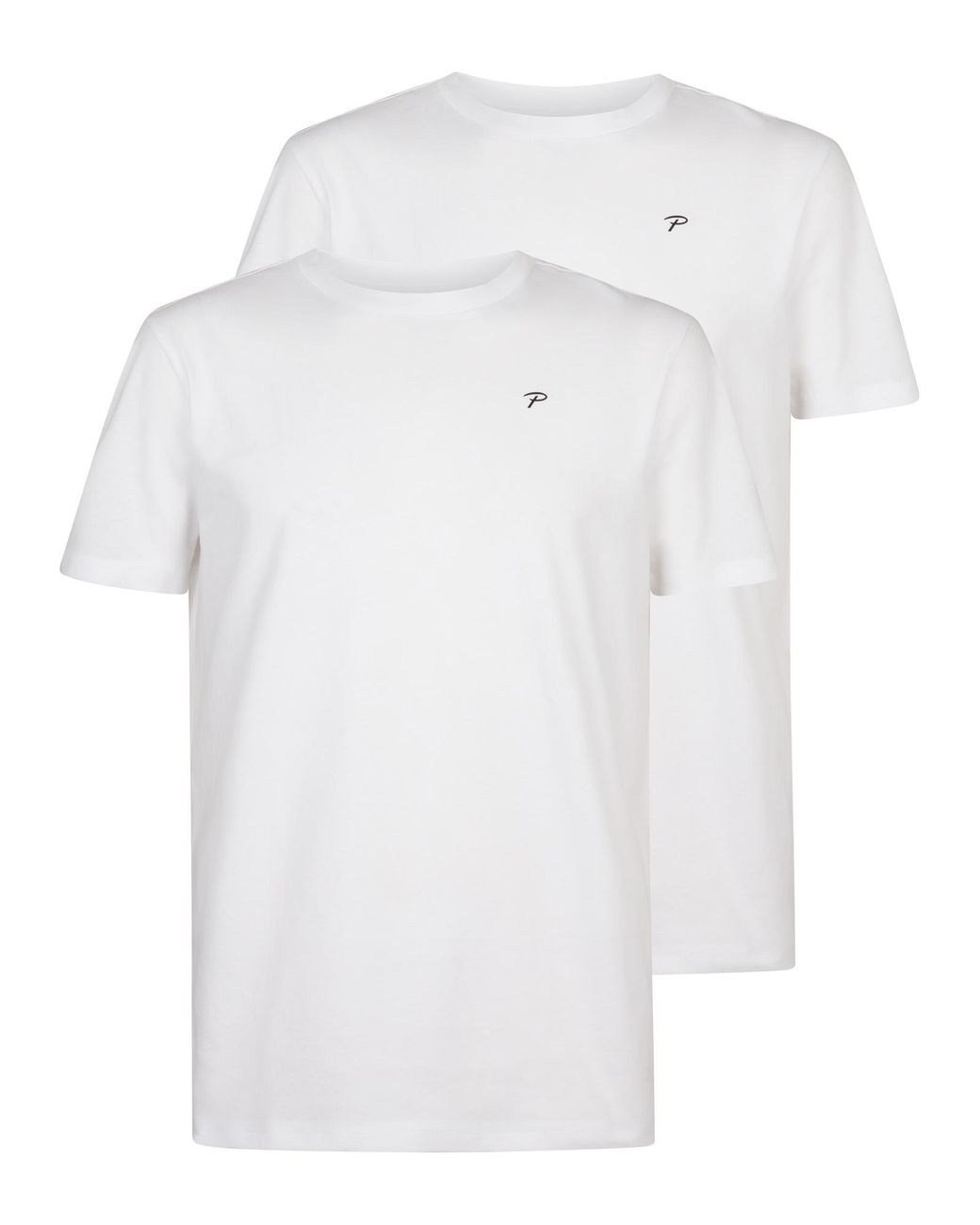 Petrol Industries 2-Pack Basic T-Shirt Ronde Hals Rev in het White voor heren