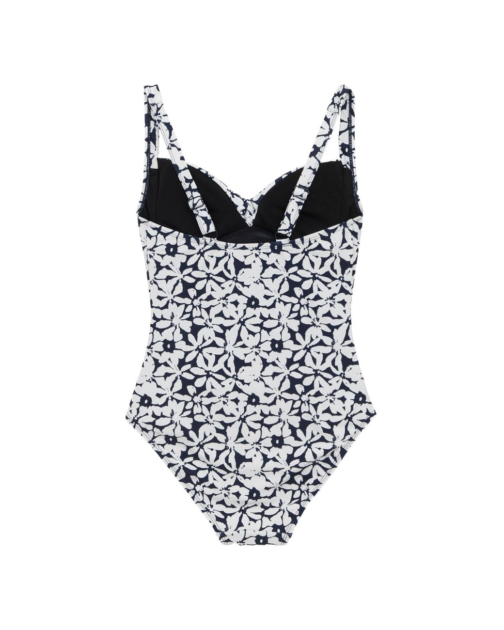 Regatta Sakari Large Floral Tummy Control One Piece Zwempak (marine / Wit) in het Black