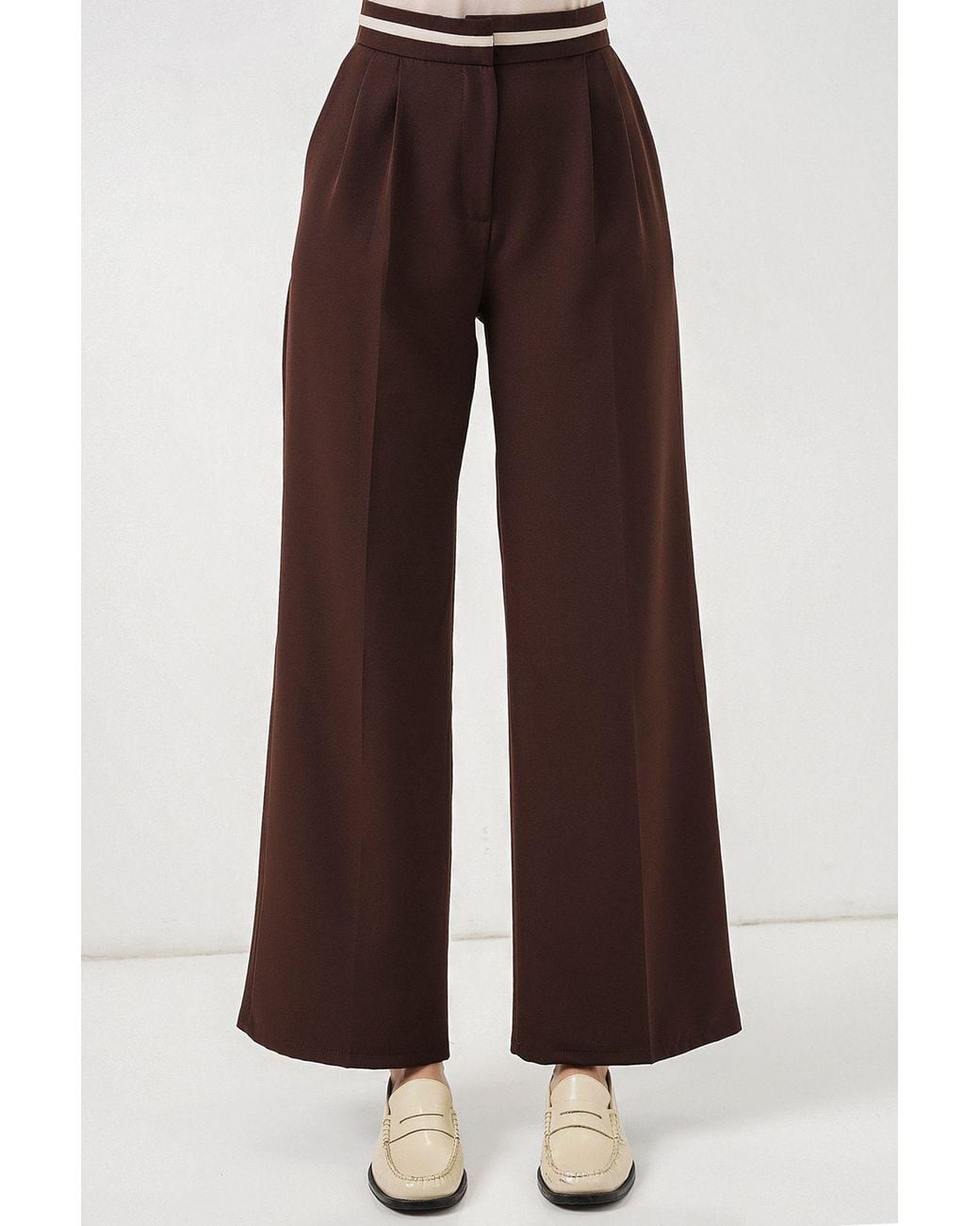 Bigdart Multicolor High Waist Wide Leg Trousers With Pockets