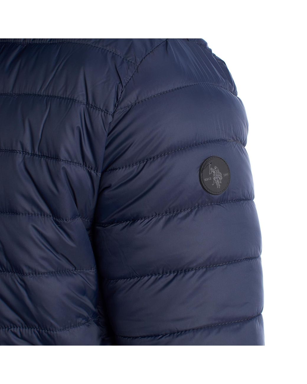 U.S. POLO ASSN. Blue Padded Jacket With Hood Us40127020 for men