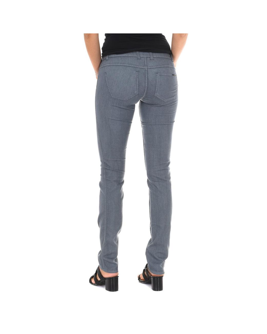Met Lange Omkeerbare Broek Smalle Onderzijde 10Dbf0537-G208 Vrouw in het Blue