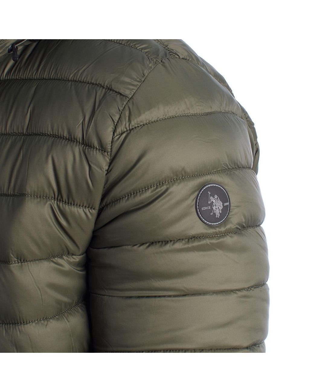 U.S. POLO ASSN. Green Padded Jacket With Hood Us42127019 for men