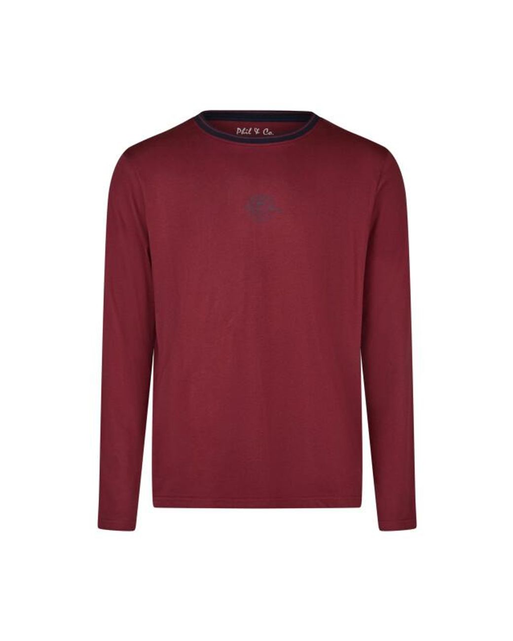 Phil & Co. Berlin Winter Pyjama Set Lang Rood/Grijs Geruit in het Red voor heren