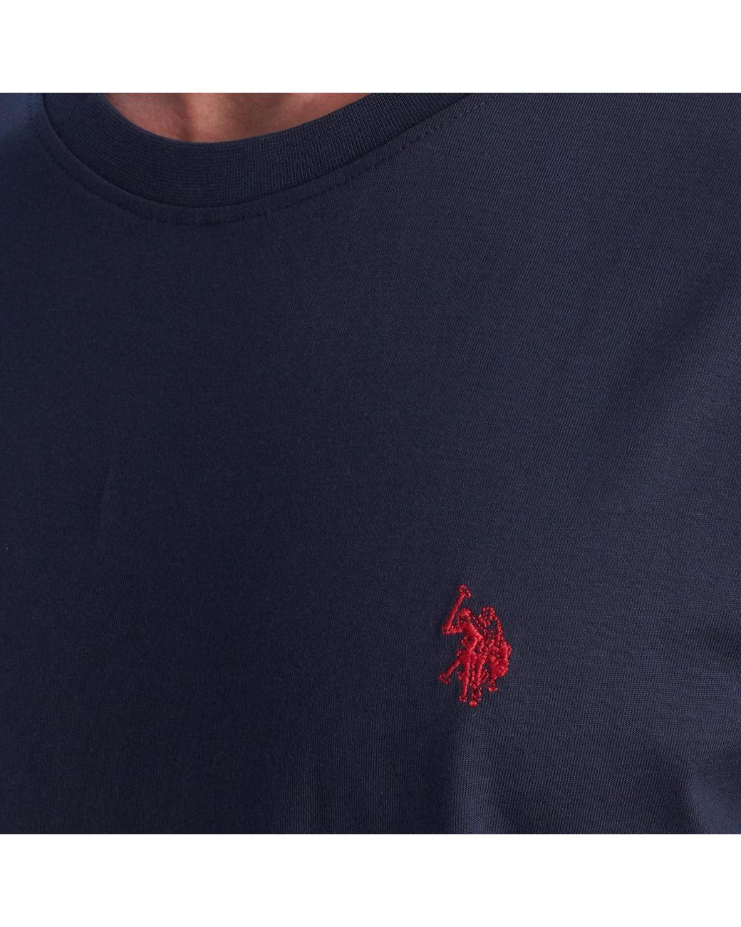 U.S. POLO ASSN. Blue Cotton Short Sleeve T-Shirt Us42154026 for men