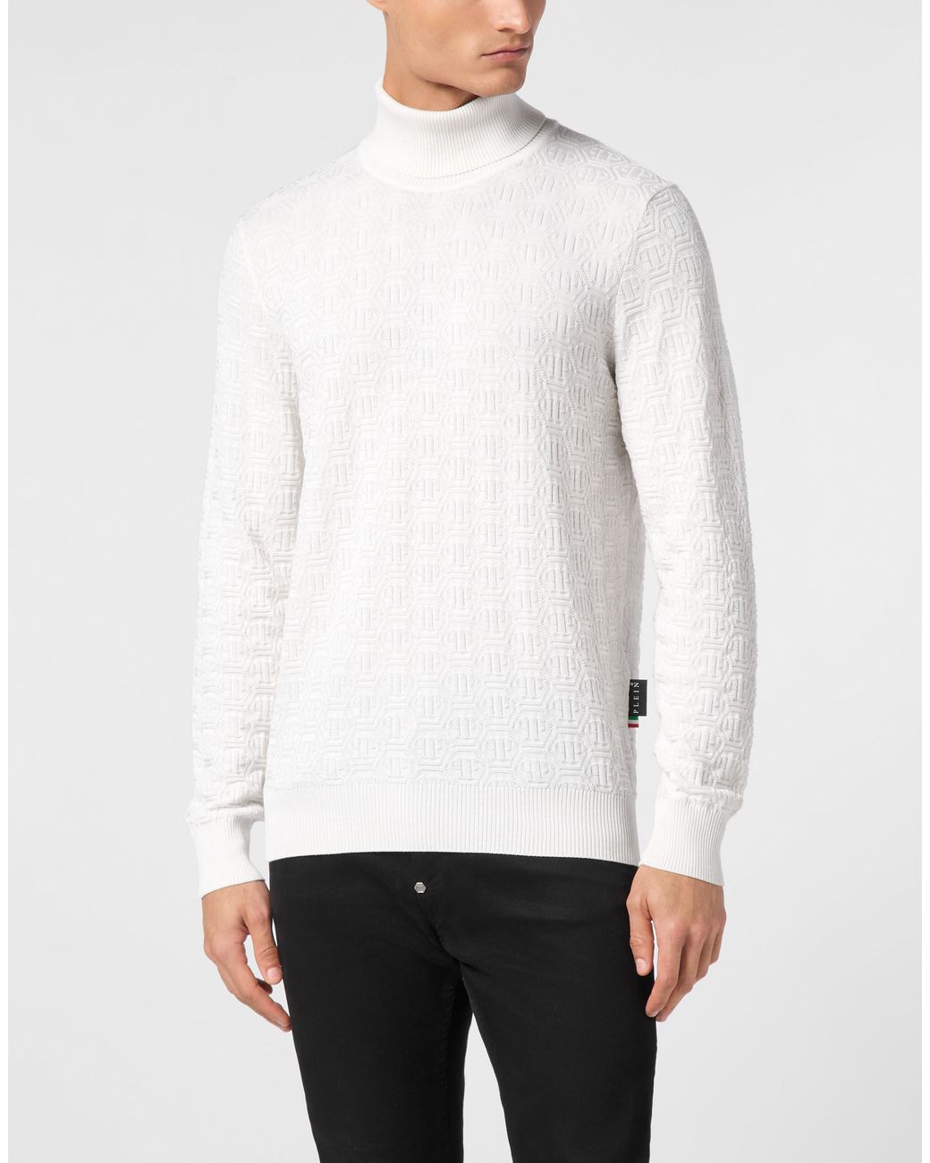 Philipp Plein Rollkragenpullover Monogram in White für Herren