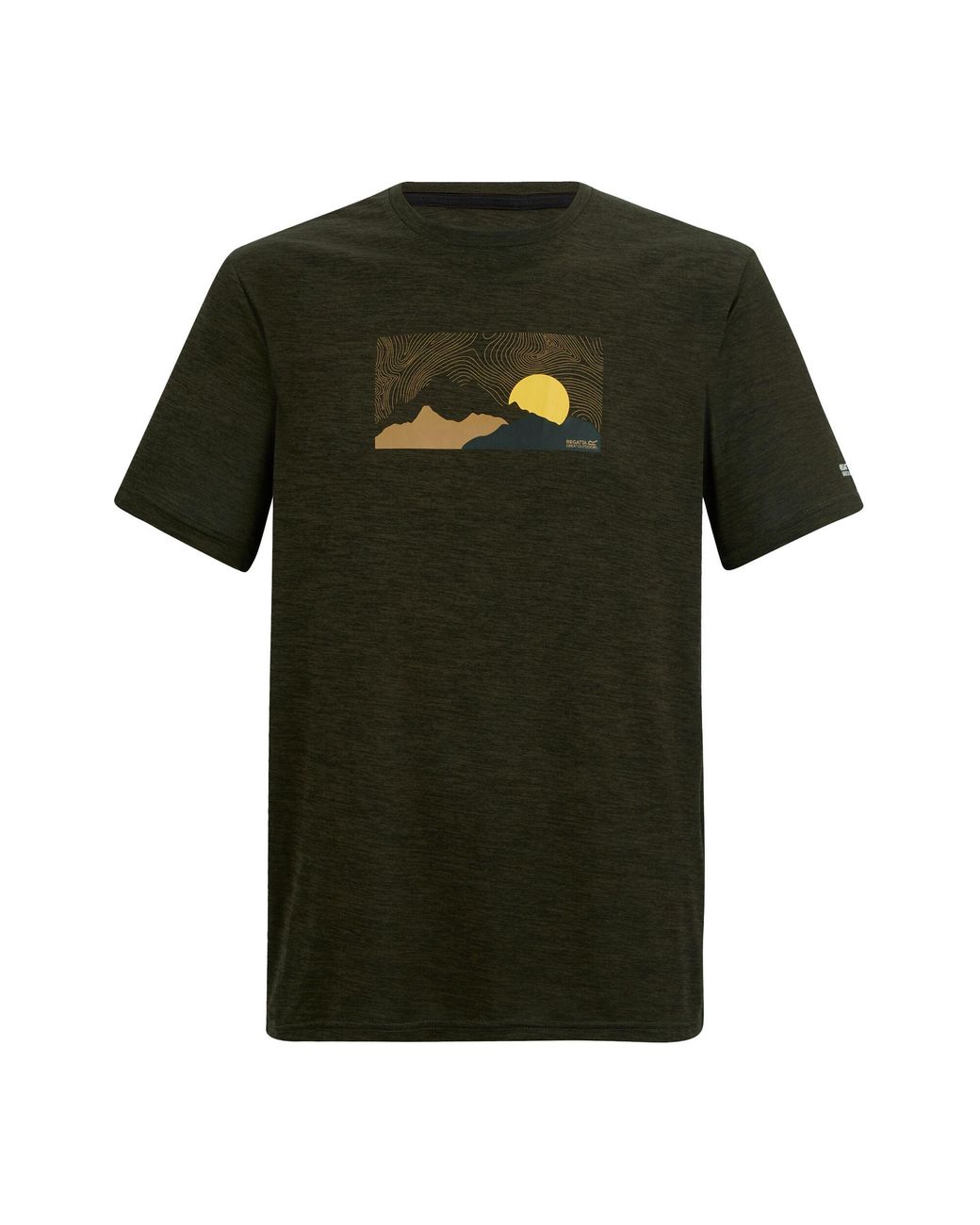 Regatta Green Fingal Landscape T-Shirt (Dark Marl) for men