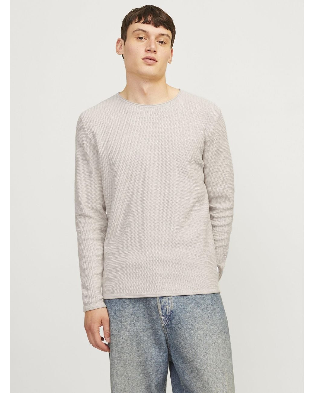 Jack & Jones Trui Cooper Knit Crew Neck in het Gray voor heren