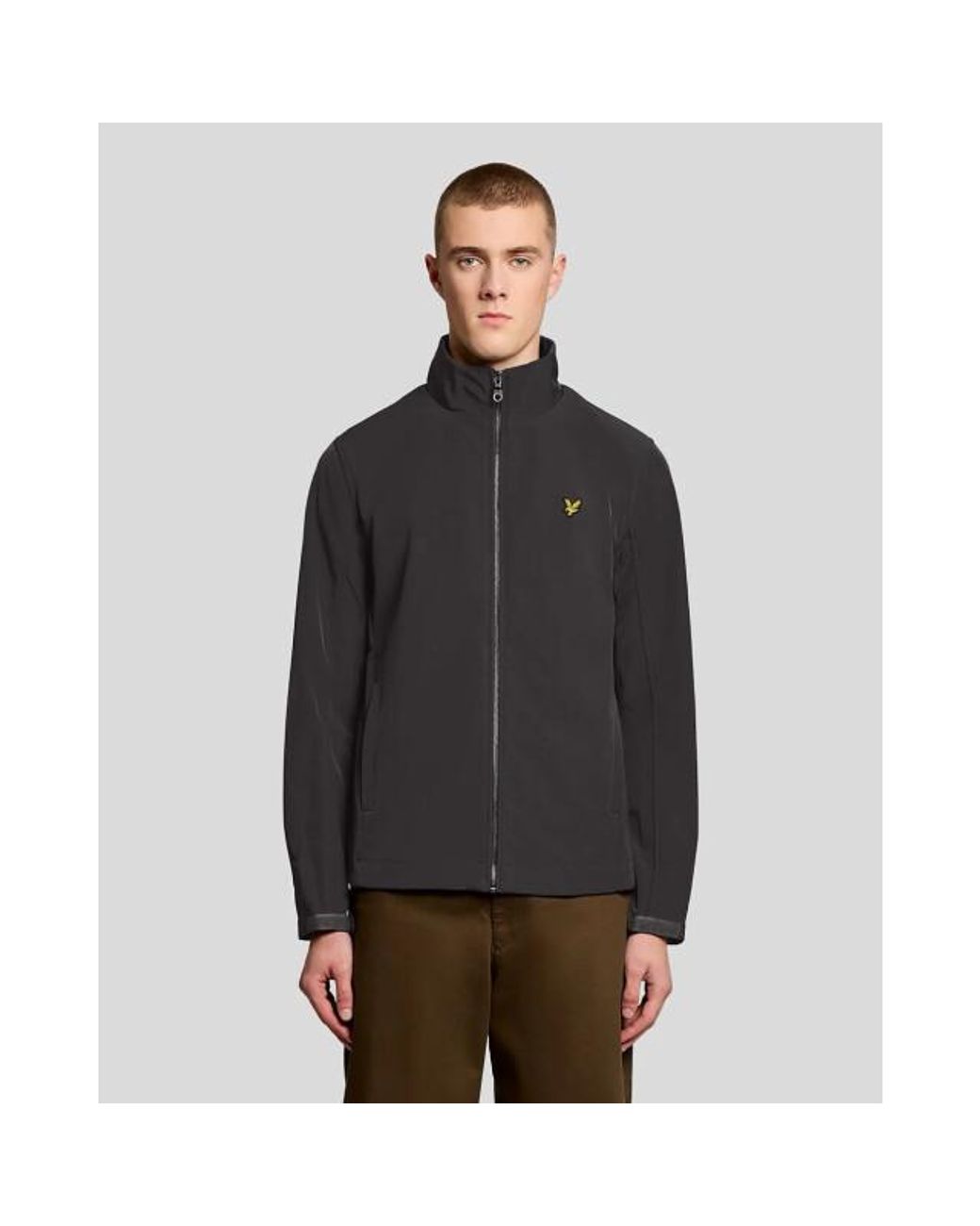Lyle & Scott Lyle And Scott Mesh Back Soft Shell Jacket Antraciet in het Gray voor heren