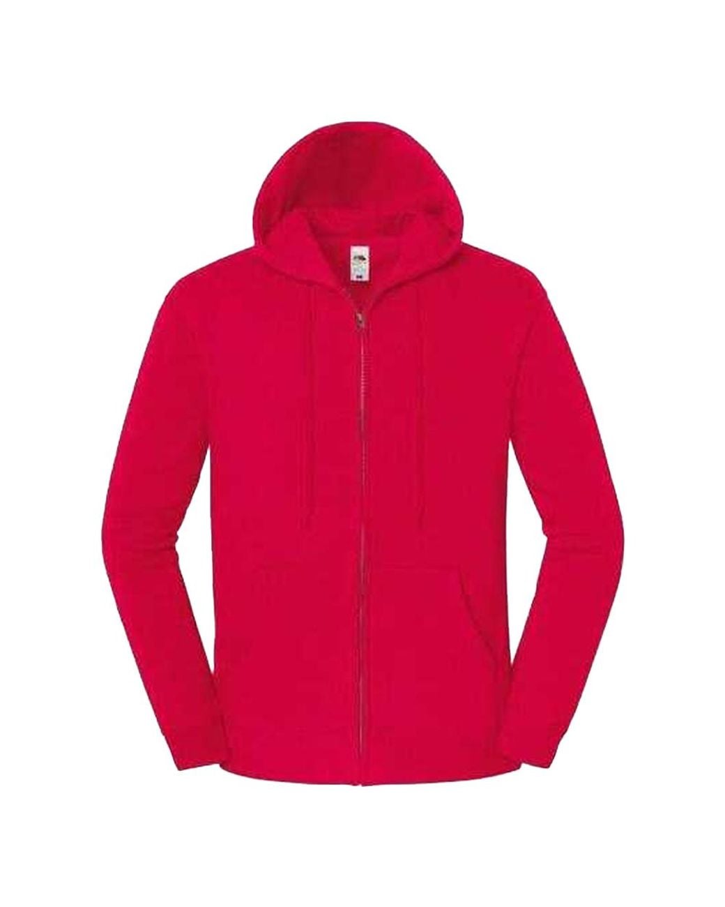 Fruit Of The Loom Red Adult Iconic Premium Full Zip Hoodie for men