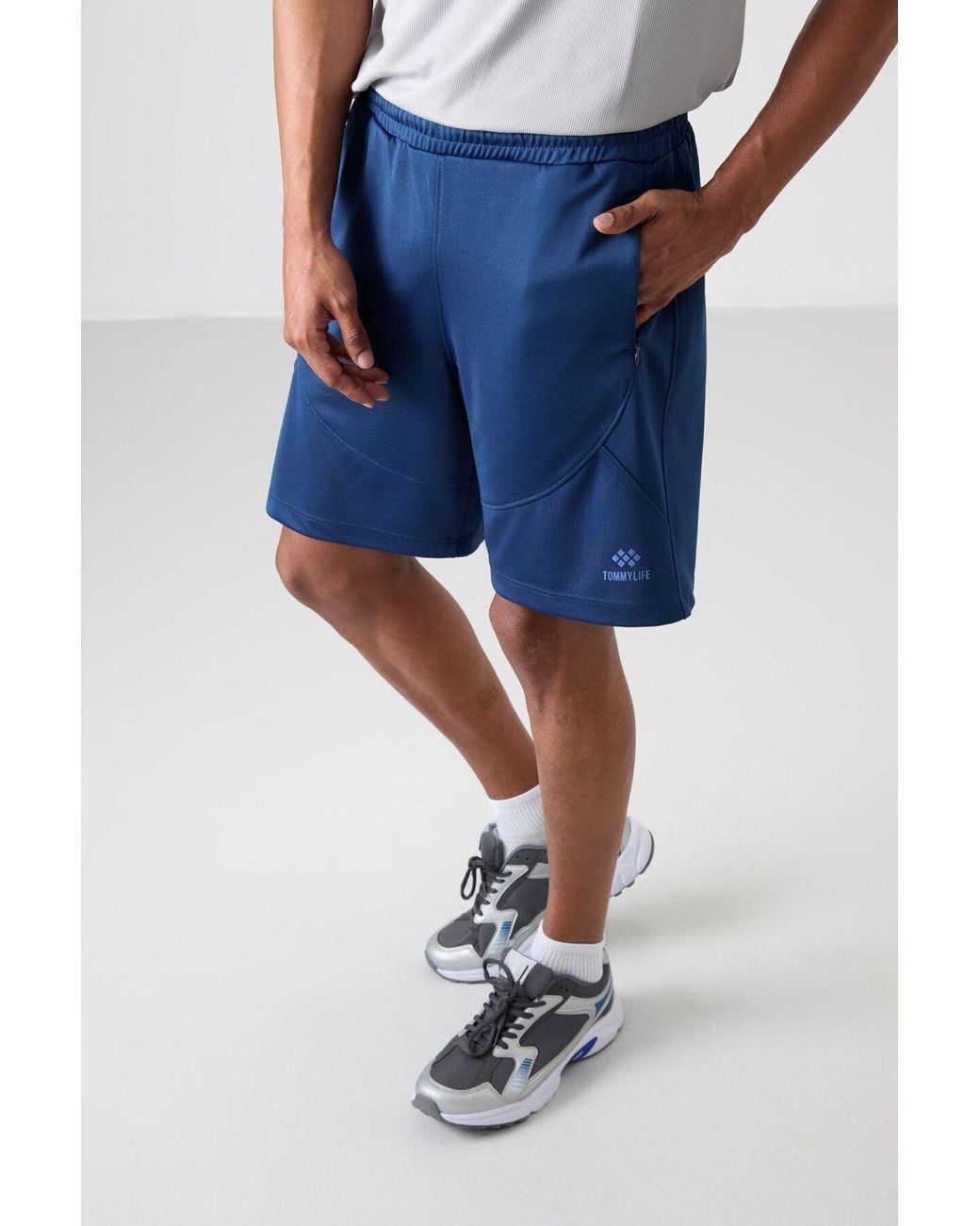 TOMMY LIFE Blue Sweat Shorts for men