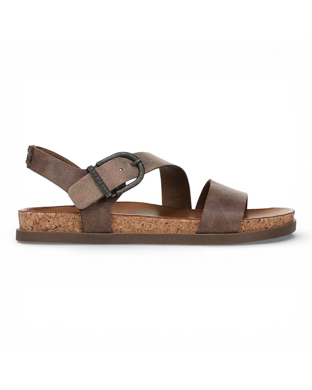 Blowfish Brown Footbed Strappy Flat Sandals