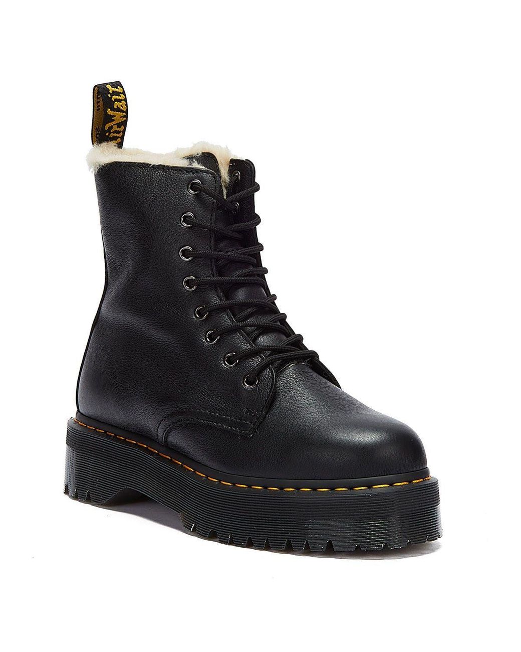 Dr. Martens Shop Voor Jadon Pisa Gevoerde Zwarte Laarzen in het Black