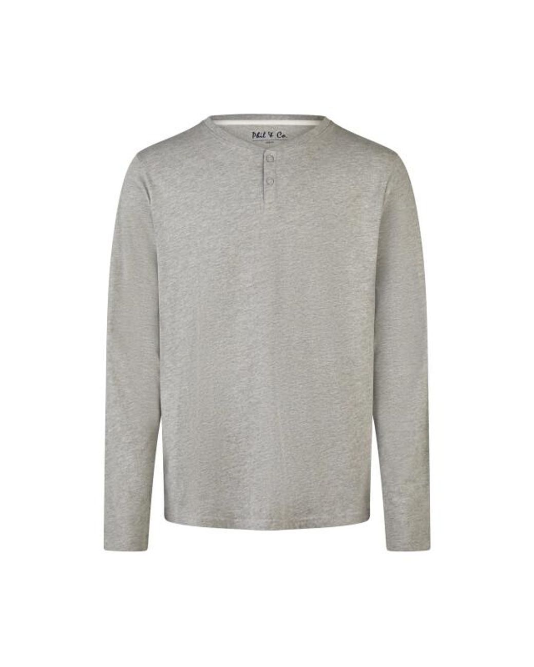 Phil & Co. Berlin Pyjama Set Lang Grijs/Blauw in het Gray voor heren