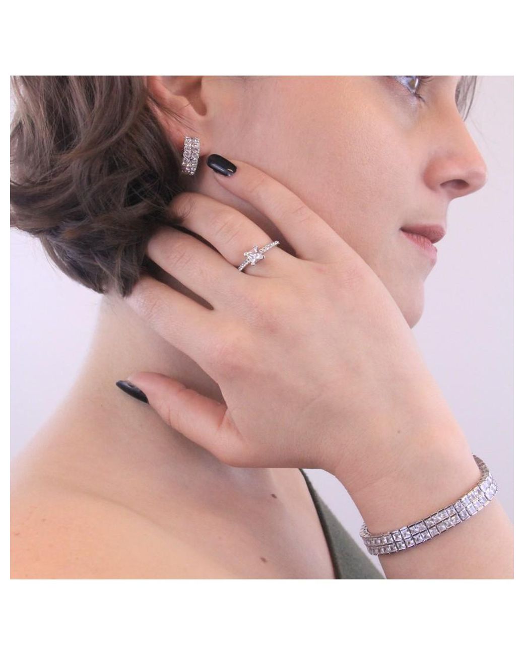 Myc Paris White Einfacher Quadratischer Ring