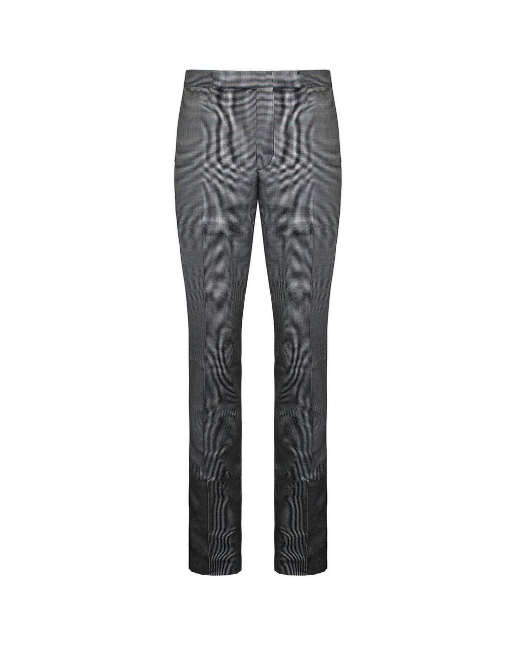 Hackett Gray Mayfair Pup Tooth Trousers Cotton for men