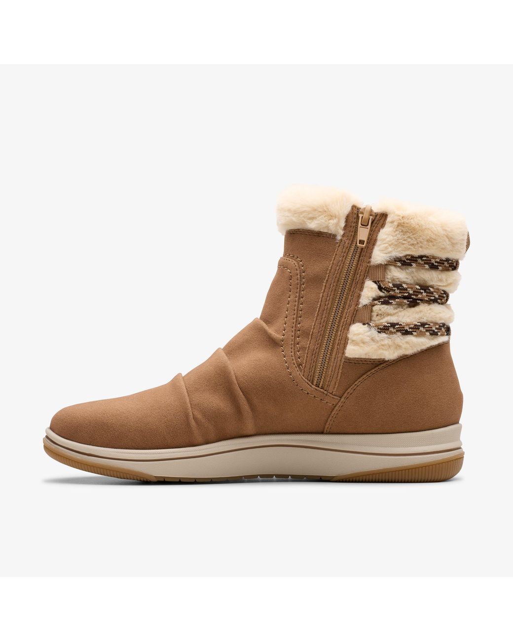 Clarks Brown Brinkley Cozy Dark Sand Boots