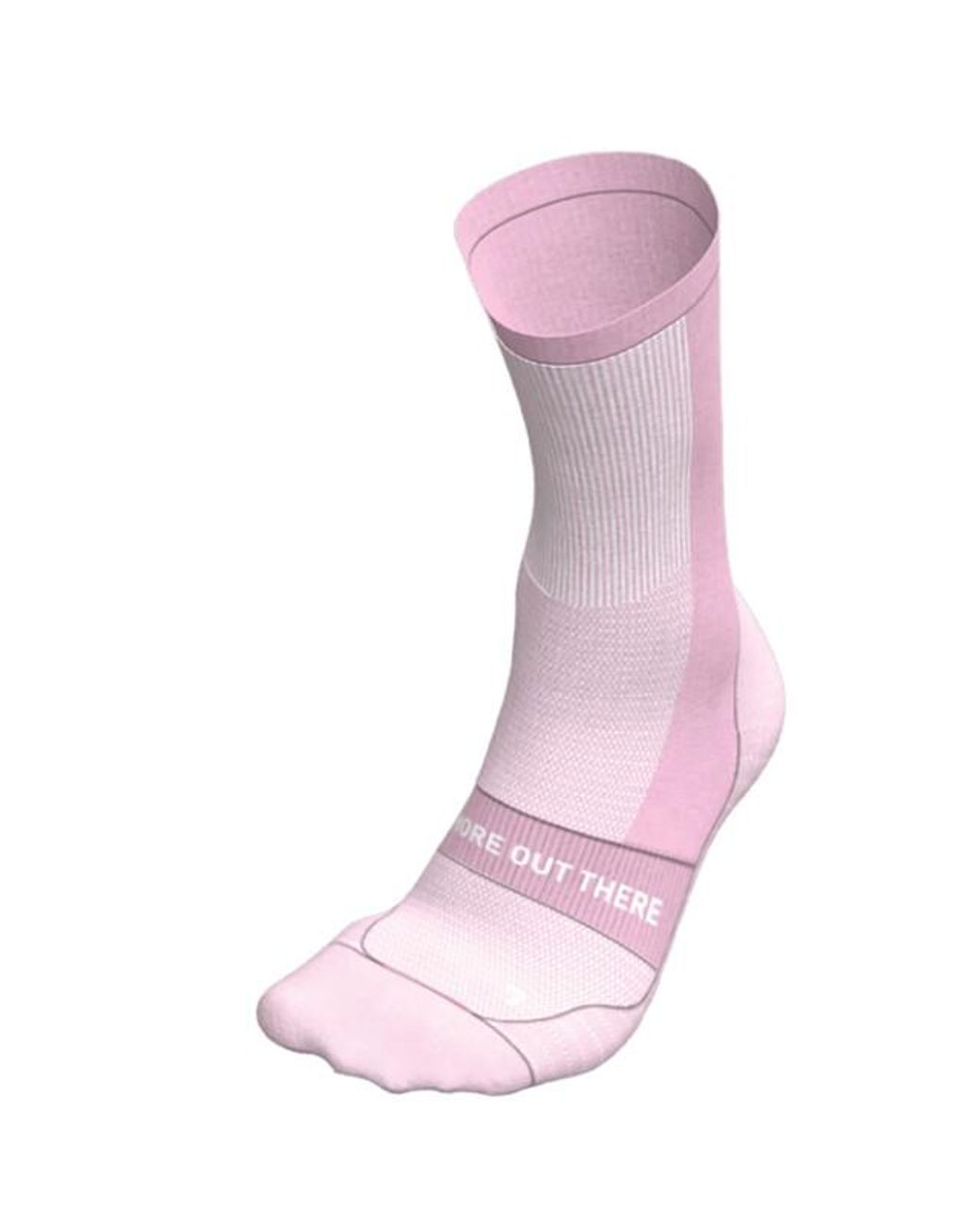 Odlo Socks Crew Performance Run in het Pink voor heren