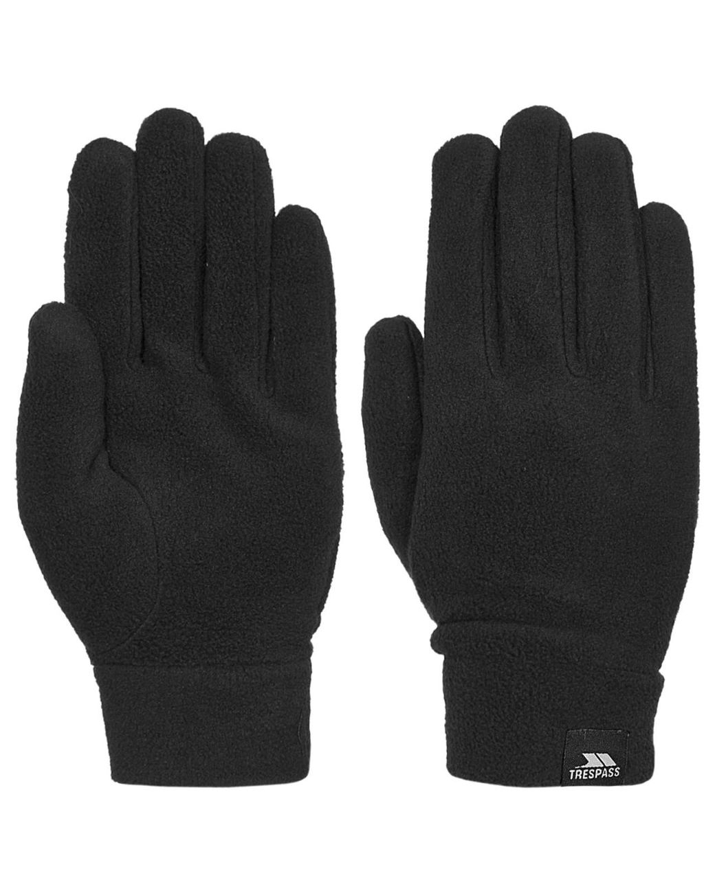 Trespass Black Gaunt Ii Fleece Gloves for men