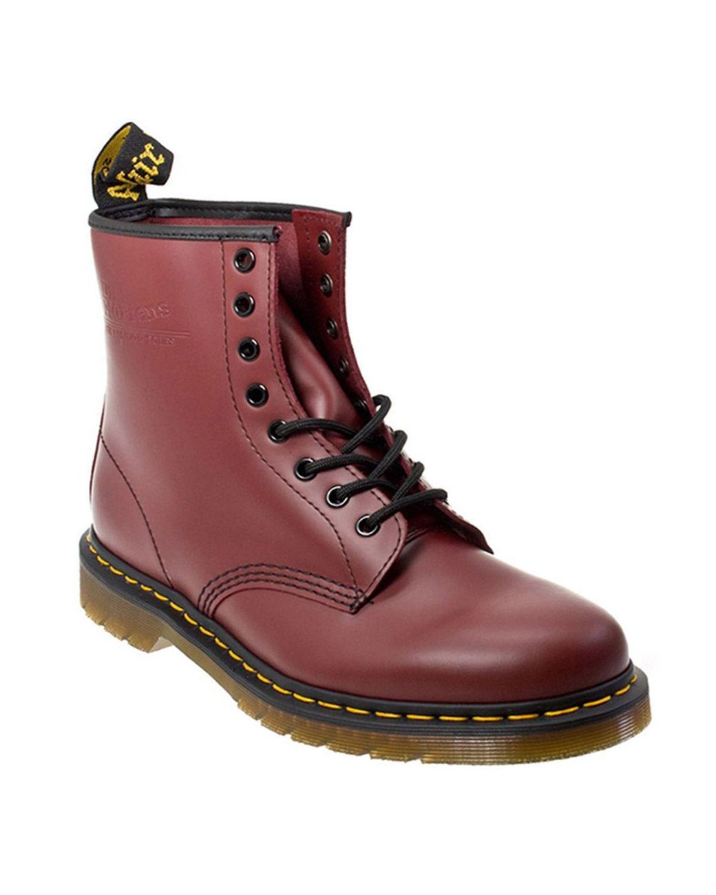 Dr. Martens Shop Voor 1460 Gladde Vrouwelijke Kersenrode Leren Laarzen in het Red