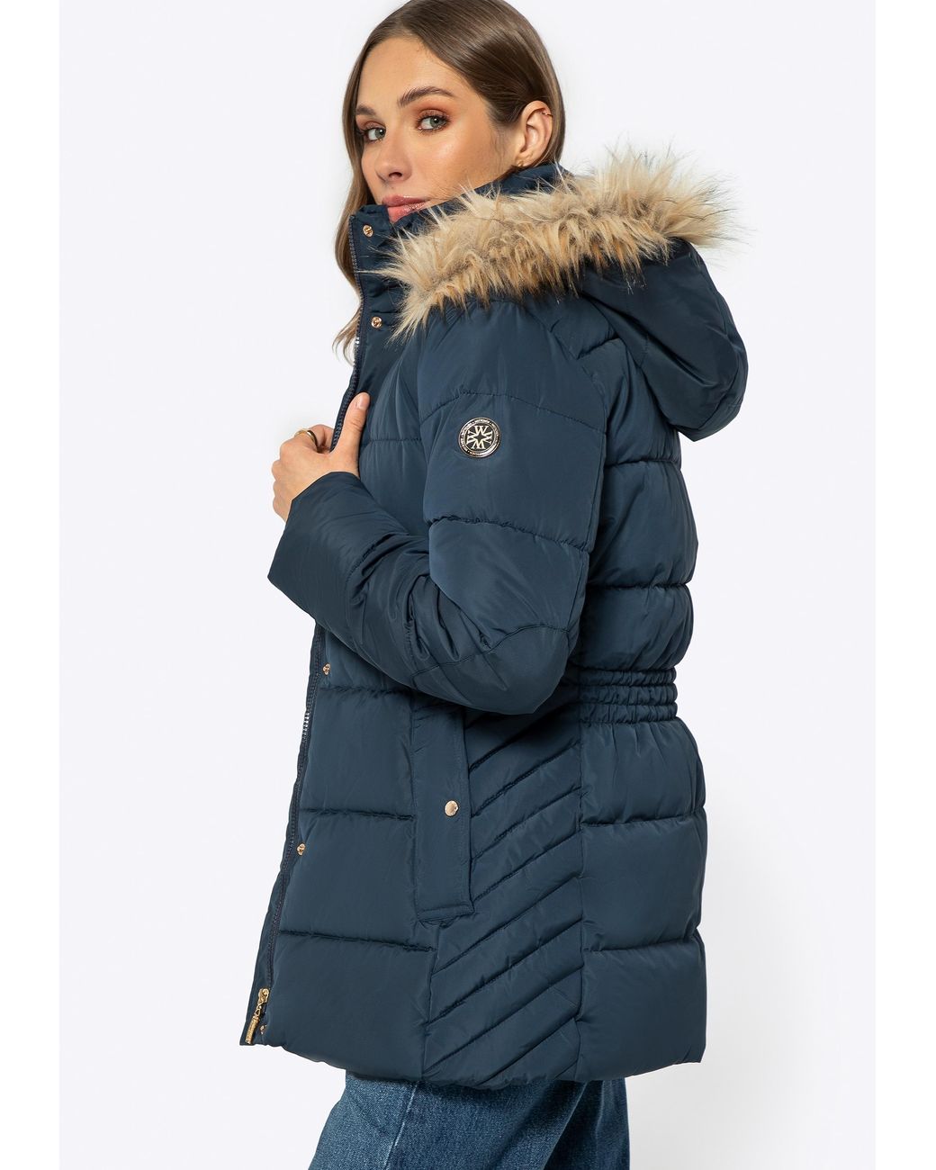 Wittchen Gewatteerde Jas Met Monogram Marineblauw Polyester in het Blue