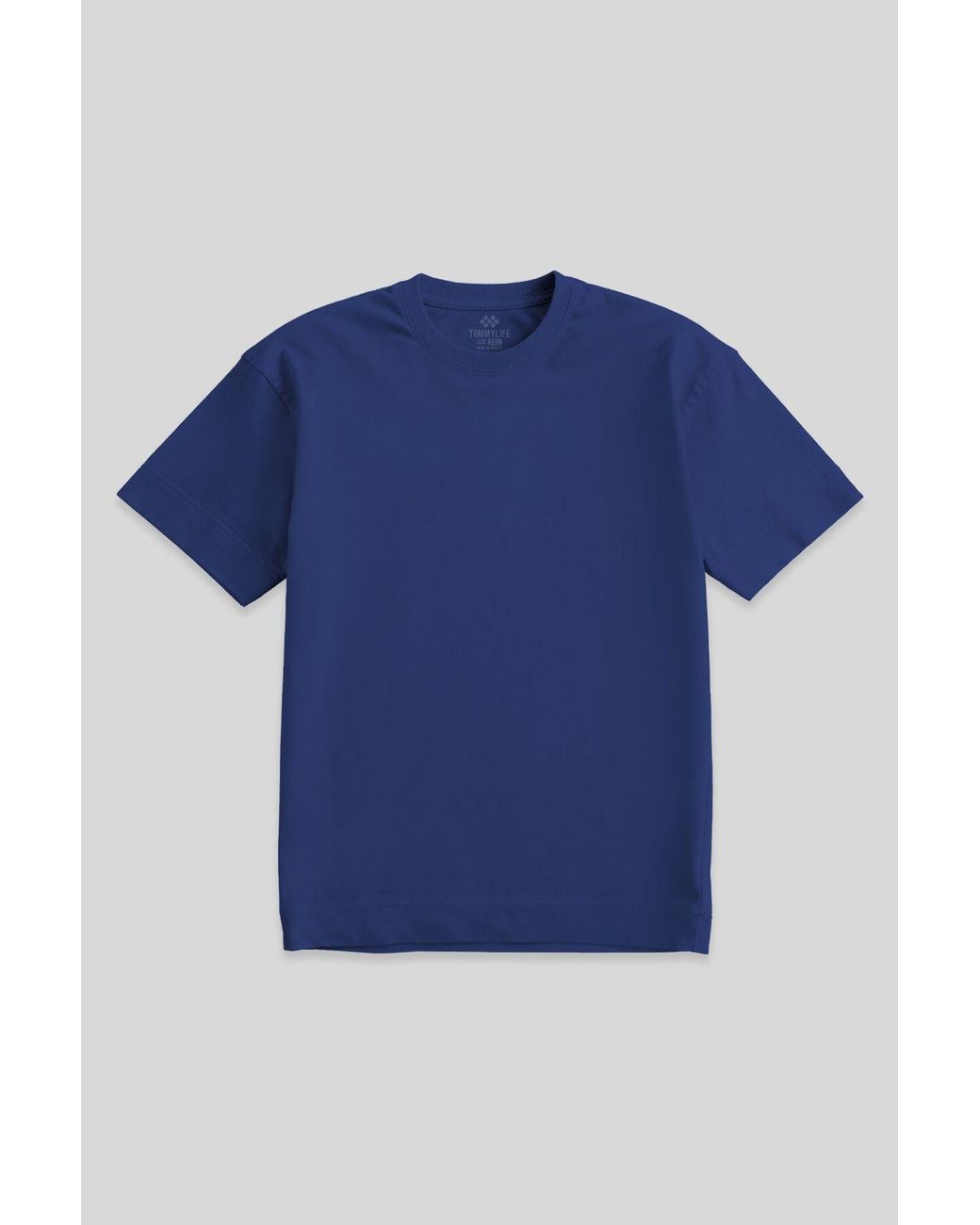 TOMMY LIFE Blue Cotton Elastane T-Shirt for men
