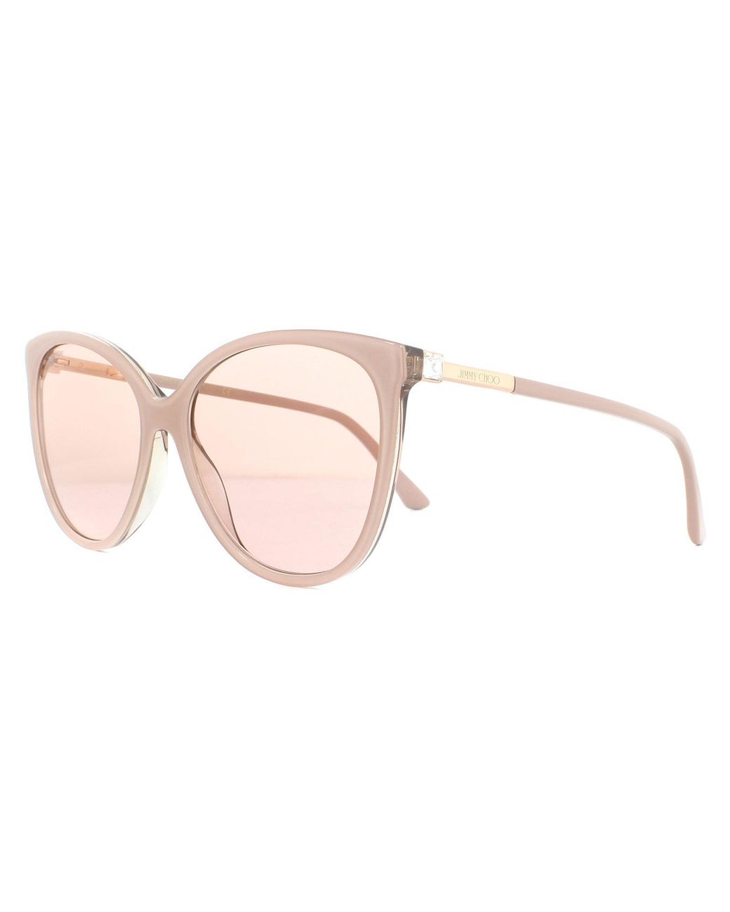 Jimmy Choo Pink Sunglasses Lissa/S Kon K1 Nude Glitter Mirror