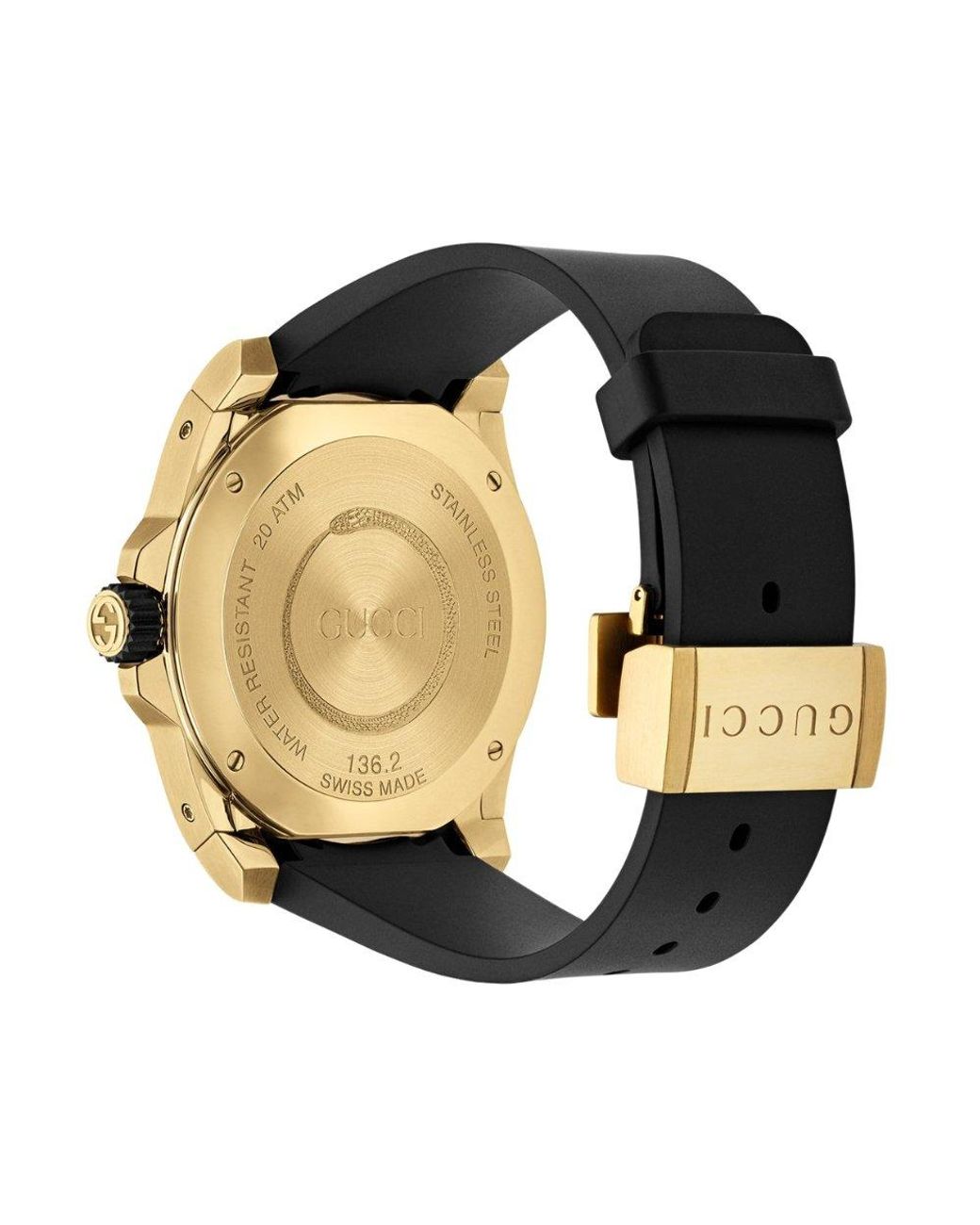 Gucci Ya136219 Duik Herenhorloge in het Metallic voor heren