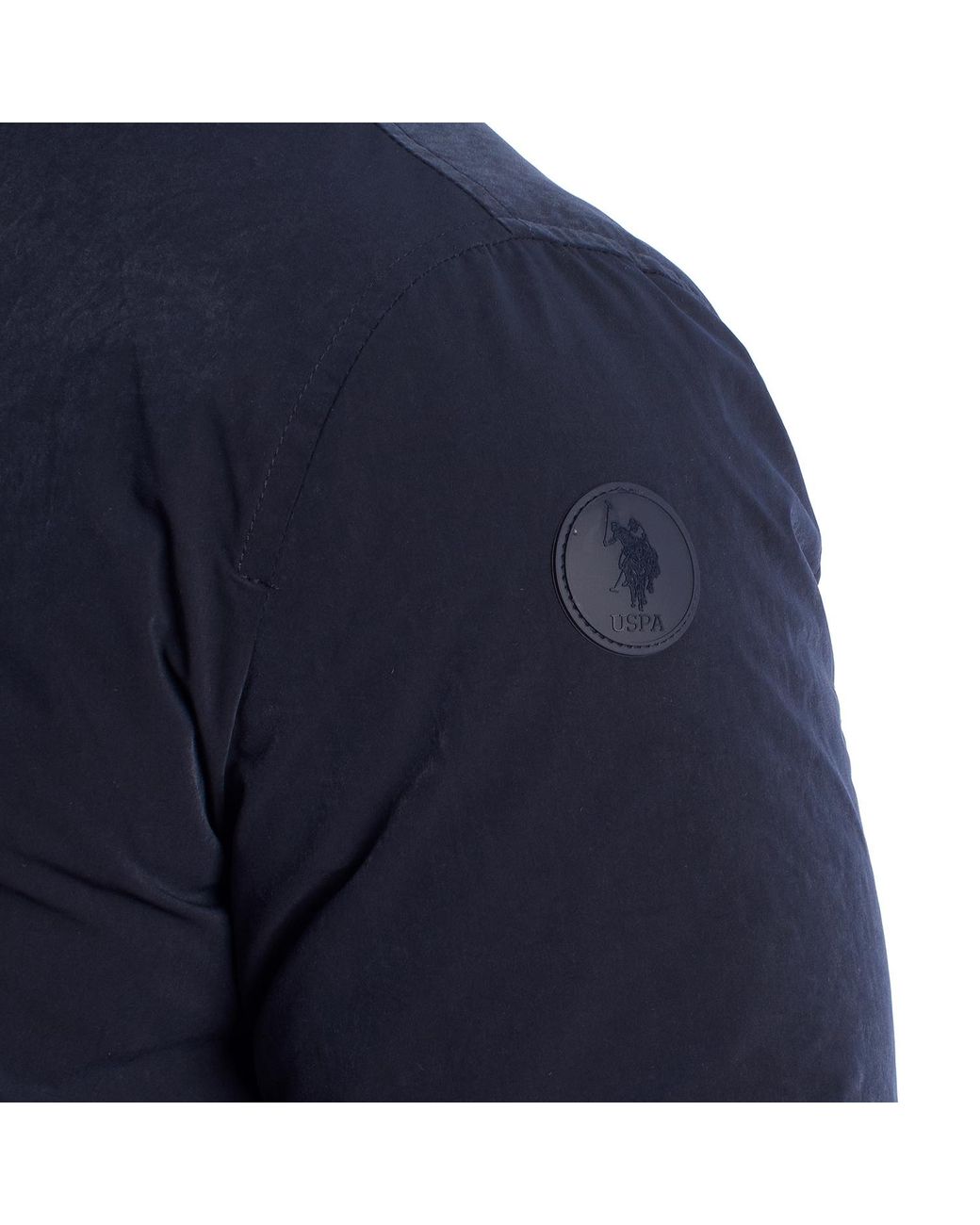 U.S. POLO ASSN. Blue Winter Padded Jacket With Hood Us40127003 for men