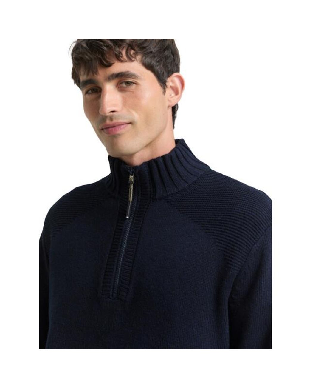 Tom Tailor Structure Knit in het Blue voor heren