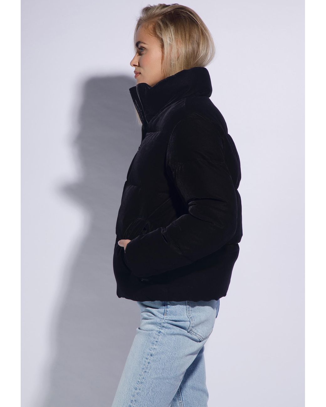 Wittchen Gewatteerde Veloursjas Donker Marineblauw Polyester in het Blue